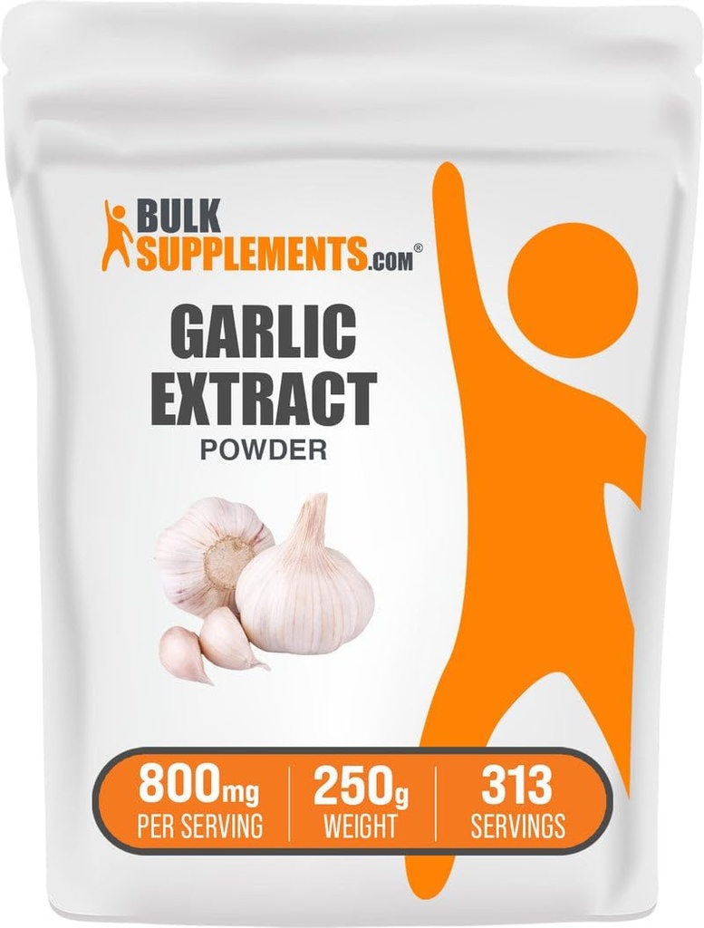 BulkSupplementments.com cesnak extrakt prášok - cesnak doplnok, bylinné doplnky, Allium sativum - bylinné a lepidlo zadarmo, 800mg naserving, 250g (8.8 oz) (Pack of 1)