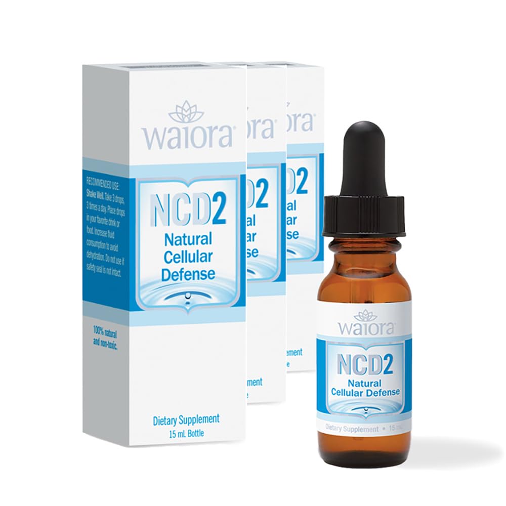 Waiora NCD2 Liquid Mineral Supplement, Advanced Cellular Support Formula, Daily Digestive & Detox, Immune, pH Balance, Cleansing; Easy-to-Use Drops (Three .5 oz Bottles, 270 serv)
