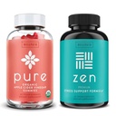 WellPath čistý jablčný cider ocot s matkami Gummies & Zen Mood Suplements Bundle - Detox & Calm Energy Combination, Vegan, 60 Cts Každý