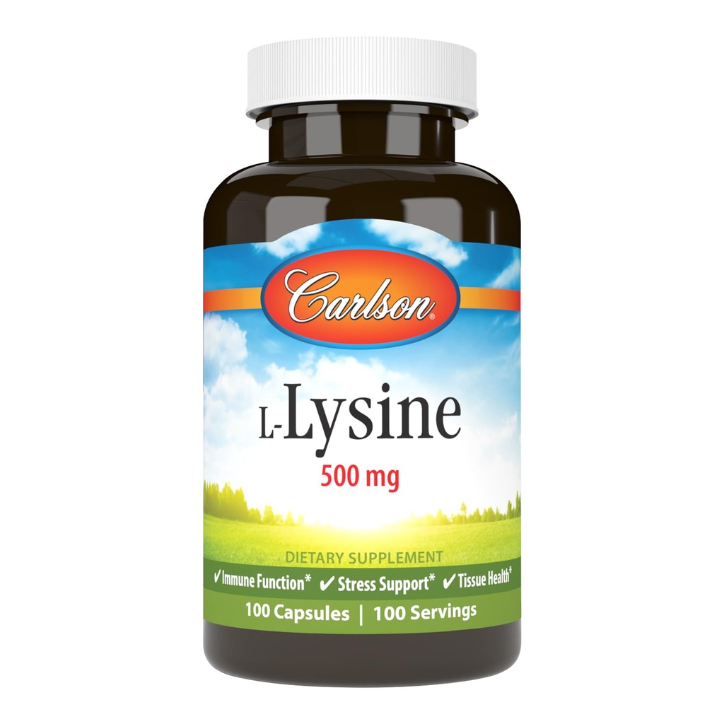 Carlson Labs L- Lysine, 500 mg, 100 kapsúl