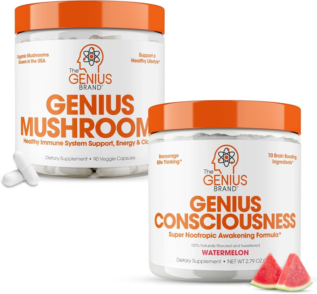 Genius Brand - Nootropic Supplement Bundle - Huba a vedomie 