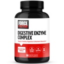 FORCE FACTOR Digestive Enzymes Complex na podporu tráviaceho zdravia, zdravie Gut, a poskytovať úľavu od kvitnutia pre ženy a mužov, Full-Spectrum 10 Digestive Enzymes, non-GMO, 90 Kapsule