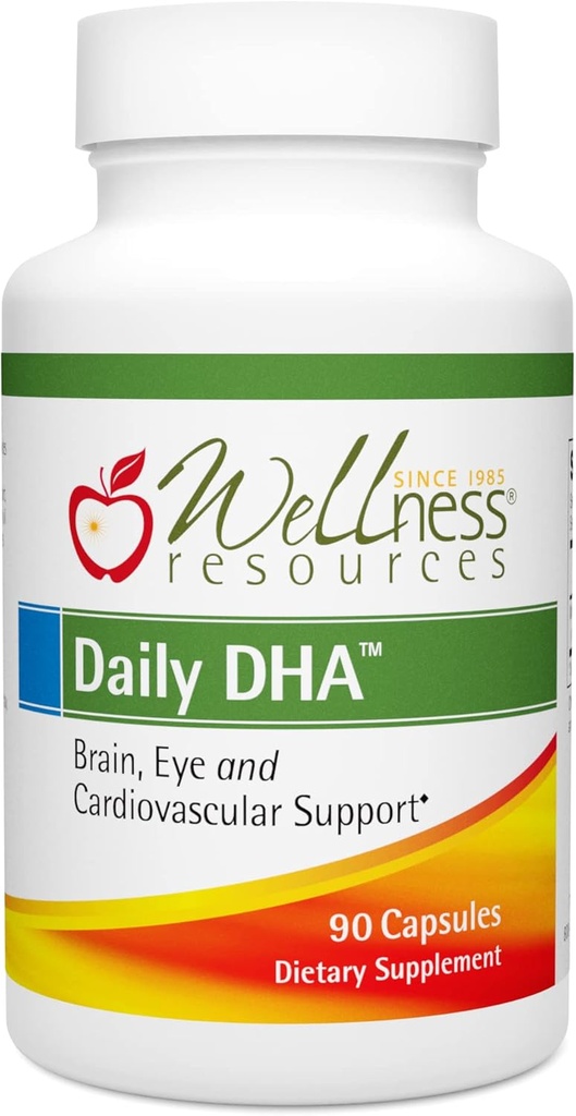 Wellness Resources Daily DHA - Highest Potency & Phytogene DHA Fish Oil vo forme TG (90 kapsúl)