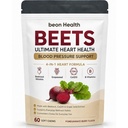 BeonHealth Beet Chews, Supports Antioxidant, Circulation & Energy, with 500mg Beetroot, CoQ10 & Grape Seed Extract, Pomegranate Berry Flavor, 60 Chews