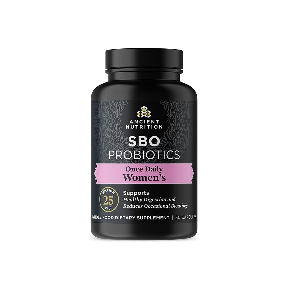 Staroveké nutričné probiotiká pre ženy, raz denne Dámske probiotiká 30ct, Tráviaca podpora a znižuje príležitostné chvenie, vyrobené s cudným stromom Berry a Amla Berry, 25 miliárd CFU