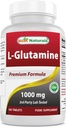 Najlepšie prírodné L-Glutamine 1000mg Palivo pre cvičenie (Non-GMO) Tablety, 180 Počet