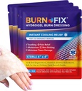 BurnFix® - 4 Pack-Burn Gel Dressing 4 x 4" krém na popáleniny prvej pomoci liečby. Okamžitá úľava od bolesti Hydrogel Burn Dressing pre 1., 2. stupňa popáleniny, Razor a spaľovanie pre domácnosť, práca, oheň, EMS