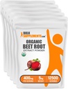 BulkSupplementments.com Organická Beet Root Extract Powder - Repeat Root Powder, Nitric Oxide Supplement - Vegan & Gluten Free, 400mg per Serving, 1kg (2,2 lbs) (Pack of 5)