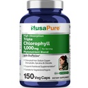 NusaPure vysoká absorpcia Triple Chlorofyl 1000 mg 150 Veg Caps Vhodné pre Vegetariánov a Veganov, non-GMO