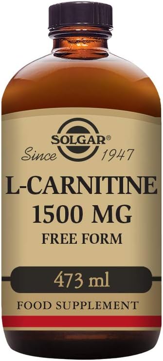 Solgar L-karnitín 1500 mg Liquid, 16 oz. - Prírodná citrónová príchuť - zdravie srdca - podporuje energiu, metabolizmus, cvičenie vytrvalosť a zotavenie - non-GMO, Vegan, Gluten & Dairy Free - O 31 Servisov