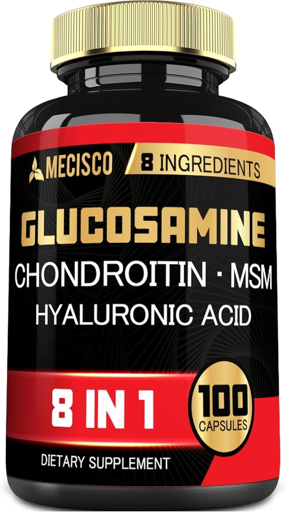 7000 mg Glukozamín Chondroitín MSM s Imunitným doplnkom - podporná kosť, spoločné zdravie, imunitný systém a celkové zdravie - 100 kapsúl