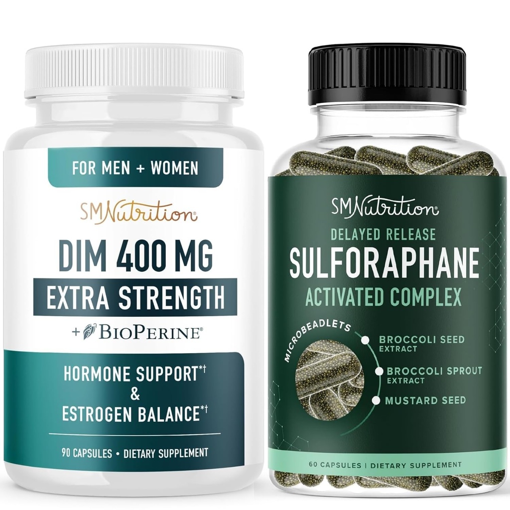 Sulforaphane Complex & 400mg DIM Supplement for Enhanced Estrogen Balance for Women 