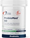 Dizajn pre zdravie ProbioMed 50 - Probiotiká pre trávenie Zdravie - 10 Kmene s Lactobacillus acidophilus Probiotic + Lactobacillus rhamnosus - Gut Health + Immune Suplement (30 Caps)