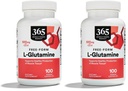 Trh s celými potravinami, L glutamín 500Mg Veggie Caps, 100 grófov (pack of 2)