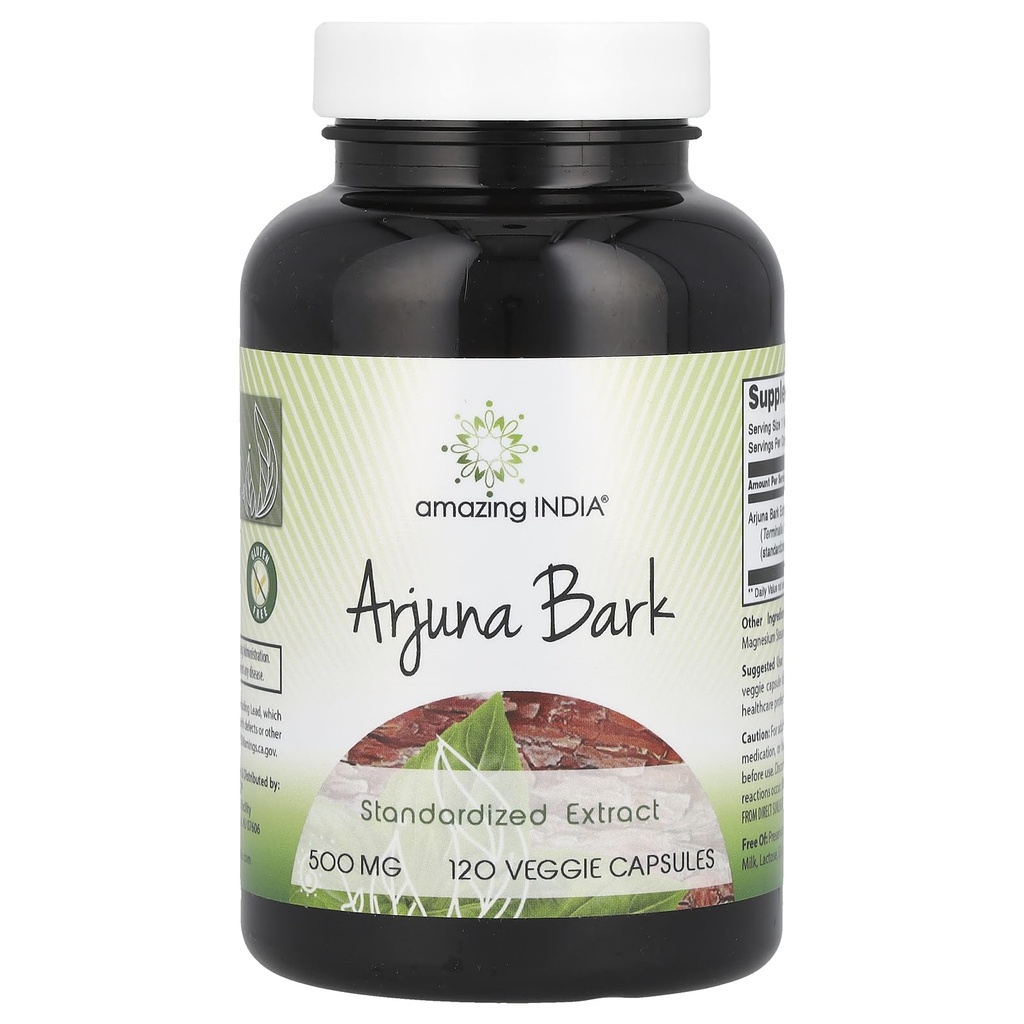 Amazing India Arjuna Bark Extract Supplement 
