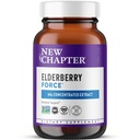 Nová kapitola Vegan Elderberry Kapsule s 64x Concentrated Black Elderberry + Black Currant pre komplexnú imunitnú podporu, Non-GMO projekt Overené, Gluten Free, Certified Vegan, 30 Count