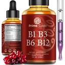 Prime Code Tekutý vitamín B1 kvapky s vitamínom B3 B6 & B12 
