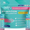 Electrolyte Powder Sugar-Free Hydration Packets Strawberry Lemonade HydroMATE 16 Sticks