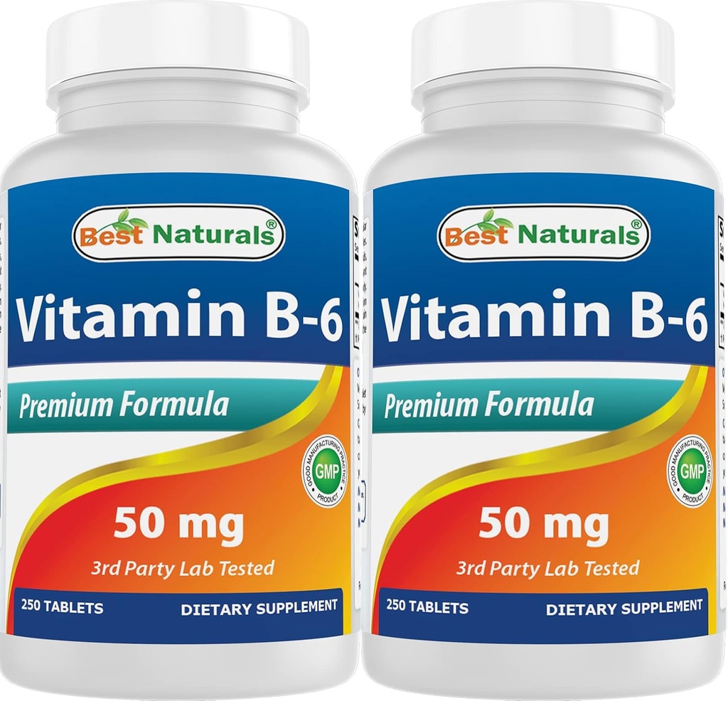 Najlepšie prírodné vitamín B6 50 mg 250 tabliet (počet 250 (počet 2)