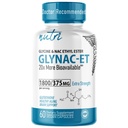 Nutri NAC Etyl Ester + Glycín - extra sila 375 mg - NACET so selénom - 80% Biodostupnosť - N-acetylcysteín - Anti Aging Supplement, Boost Glutatión - 60 kapsúl - 3. strana Testovaná