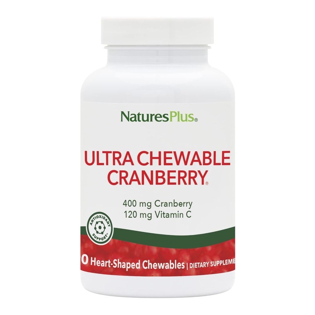 NaturesPlus Ultra Chewable Cranberry - 90 Love Berries Tablety - Podporuje močové tract zdravie - non-GMO, lepidlo zadarmo - 45 Servisov