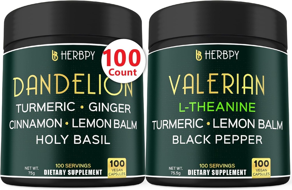 Bundle 6in1 púpava doplnok & 5in1 Valerián Root Supplement