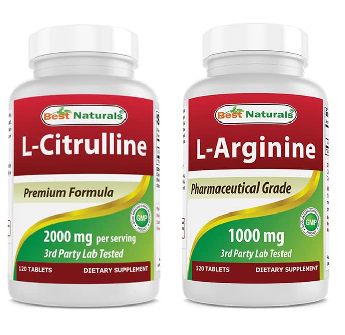 Najlepšie prírodné L- citrulín 2000 mg & L-arginín 1000 mg