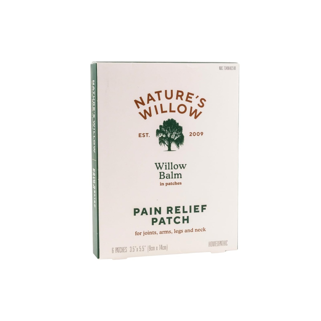 Nature's Willow Relief Patches – Fast-Acting, Plant-Based Topical Solution to Help with Sore Muscles & Joints | 6 Patches per Pack | 1-Pack
