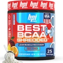 BPI Sports Najlepšie BCAA Shreded - Kofeín zadarmo Thermogenický zotavenie nápoj, Lean Muscle Building BCAA Powder pre ženy a mužov, Preworkout BCAA Amino Acides Drink- Fruit Punch - 25 Servings
