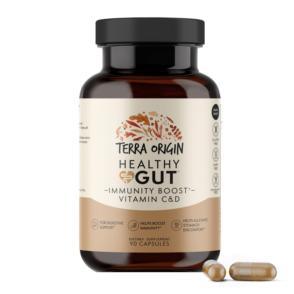 TERRA ORIGIN Zdravé Gut Kapsule s Immunotion Boost 90 Kapsule 