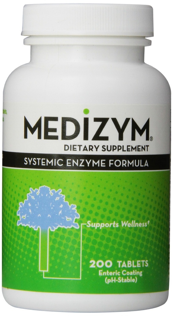 Systémová enzýmová formula, 200 tabliet,žltá zelená/tan,N20020