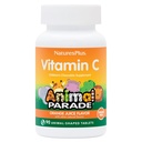 Natures Plus Animal Parade Sugar-free Children's Vitamin C, Natural Orange Juice chuť - 90 Žuvacie zviera tvarované tablety - Immune Support - Gluten Free - 45 Servings