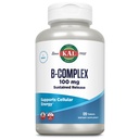 KAL B-100 Complex - Trvalá release vitamín B komplex - Zdravá energetická podpora s prírodnou podporou Základňa a čerstvé Minty povlak - Vegetarián - 60 Day Záruka - 120 Servings, 120 Tablety