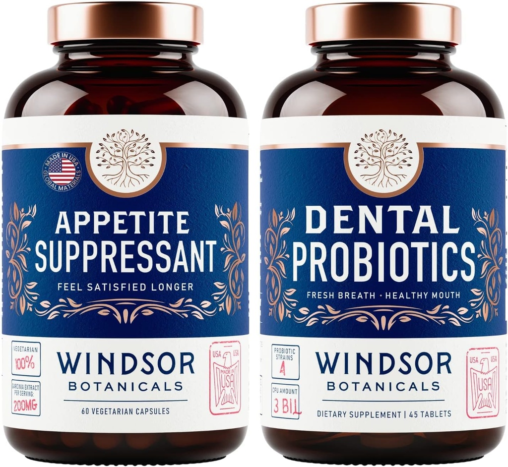 WINTenderR BOTANICALS Apetite Supressant for Weight Loss and Dental Probiotics for Bad Breat Bundle