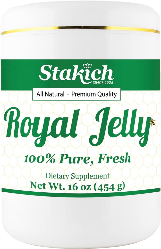 Stakich čerstvé kráľovské želé - čisté, všetky prírodné - žiadne prísady alebo konzervačné látky pridané - 16 Ounce (1 libra)