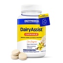 Enzymedica DairyAssist Chewable, 2-in-1 Digestive Enzymes for Dairy, Laktóza a Casein Digestion, Fast-Acting Formula for Gas and Bloating Relief, 60 Žuvacie tablety
