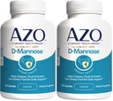 AZO D Mannose Urinary Tract Health, Cleanse, Flush & Protect The Urinary Tract, No.1 Pharmacist Recommended Brand, Clinical Strength, non-GMO, 120 Count (Pack of 2)