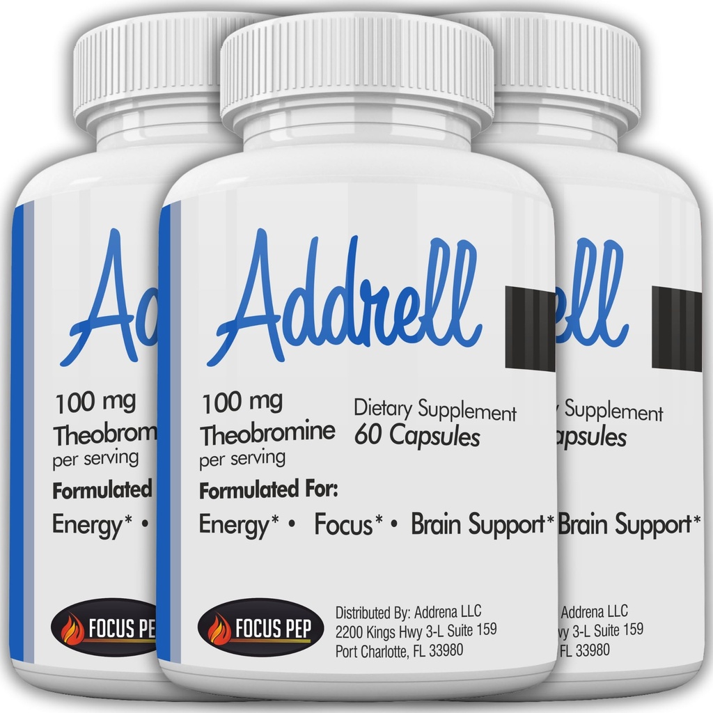 Addrell Energy Stimulant pilulky- Štúdium doplnok Alternative pilulky, Prírodné Nootropný Doplnky & Cognitive Enhancer Substitute to Elevate Mental Clarity for Women & Men- 180 Kapsule