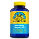 Príroda Život Obnovenie horčíka 500 mg - Plus Vitamín B-6 - Podpora svalov a nervov - Lab Overené (180 Servings, 180 VegCaps)