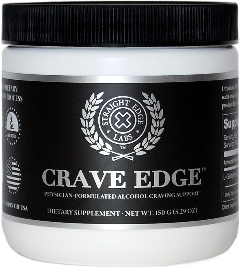 Crave Edge Alkohol Craving Podpora, Lekár-formulované proti alkoholu Nápoj, Prestať piť, Pečeň Detox, Rýchle pôsobenie, Žiadne veľké pilulky alebo zlá chuť (150G prášok, 30 Servíry)