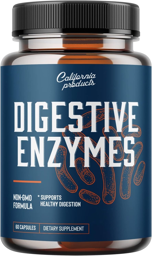 Tráviace Enzyme Doplnky pre zdravie Gut - Pankreatín Tráviace Enzýmy pre Trávenie Relief žalúdka a opravy lesklé Guty - Čisté enzýmy Digestion Supplement Ženy a muži
