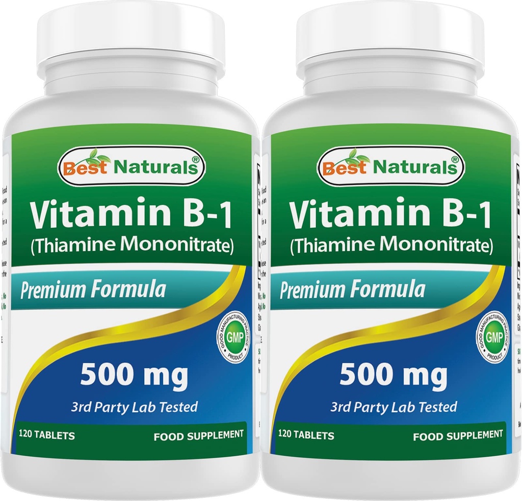 Najlepšie prírodné vitamín B1 ako tiamín mononitrát 500 mg tablety (120 počet (pár 2)