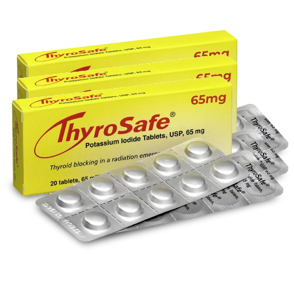 65 mg tablety jodid draselný (60 balení) - chráni Vašu štítnu žľazu pred vystavením nukleárnemu žiareniu