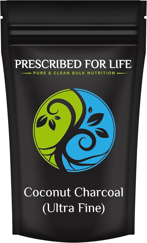 Predpísaný pre život Aktivovaný prášok na Charcoal, Kokosový šelel Charcoal Powder na vlasy Ultra Fine Husk