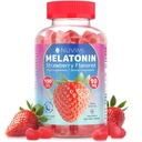 Melatonín Gummies - 10 mg Jahodové ochutené diétne potraviny doplnok k podpore spánku - 150 Vegan Gummies