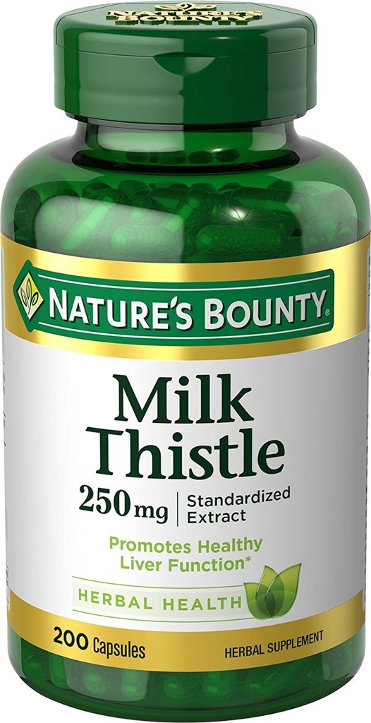 Nature's Bounty Milk Thitle 250 mg Kapsule 200 ea