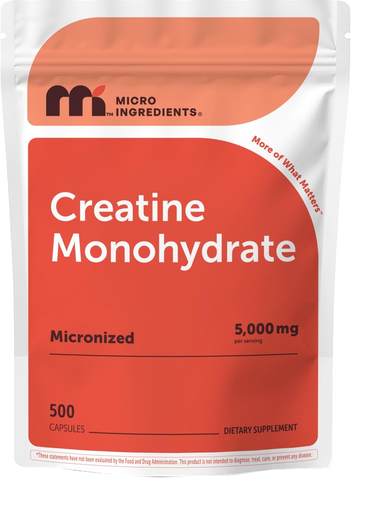 Kreatín Monohydrát 5,000mg, 500 Kapsule 