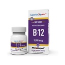 Superior Zdroj Nie Shot Metylkobalamín B-12 5000 mcg - Vitamín B-12 na podporu výroby energie, zdravie mozgu a celkový wellness - Sublingválne tablety na rýchlu absorpciu - 60 Rozpúšťajúcich tabliet