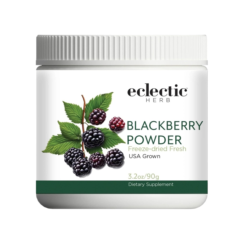 Eclectic Herb - BlackBerry Powder | Overall Health & Wellness Support | Superfood Vitamin & Mineral Supplement | Freeze-Dried, Vegan, Non-GMO, Gluten Free (3.2 oz | 90 g)