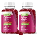 Viteey Collagen Gummies s biotín Gummies pre vlasy kože a nechtov Vitamíny - Biotín a kolagén Doplnky pre ženy a mužov - Vegan, Gluten-Free 120